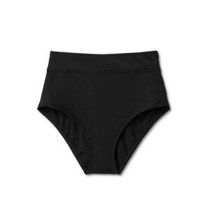 High-Waisted Black Swim Bottoms